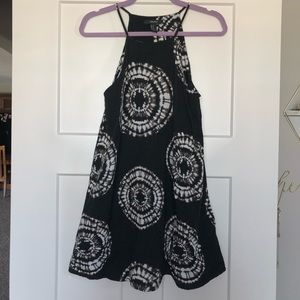 Black and White Patterned Shift Dress